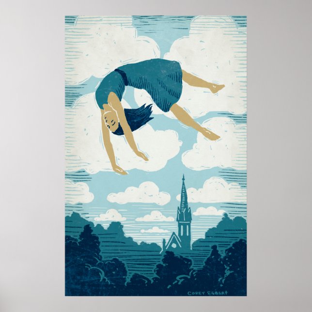 Girl Floating in Air Poster (Front)