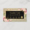 Girl Floral Gold Glitter Sparkling Loyalty Card