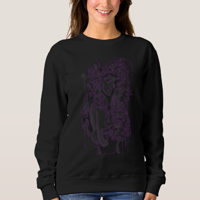 Girl Flowers beauty sweet roses cute pretty beauti Sweatshirt (Front)