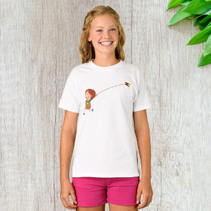 Girl Flying A Kite T-Shirt