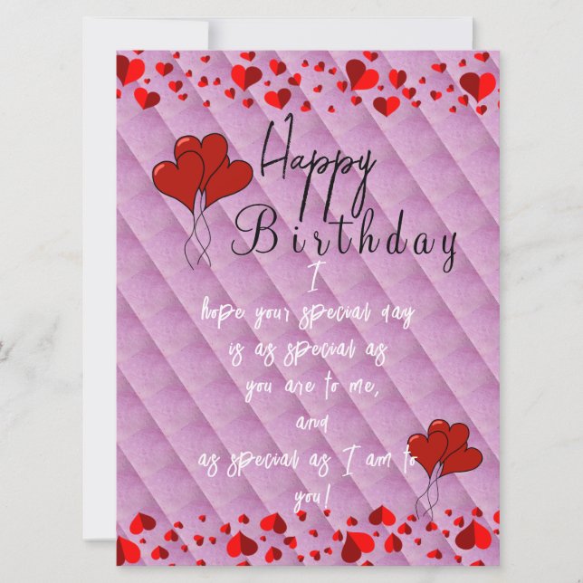 Girl friend's birthday card (Front)