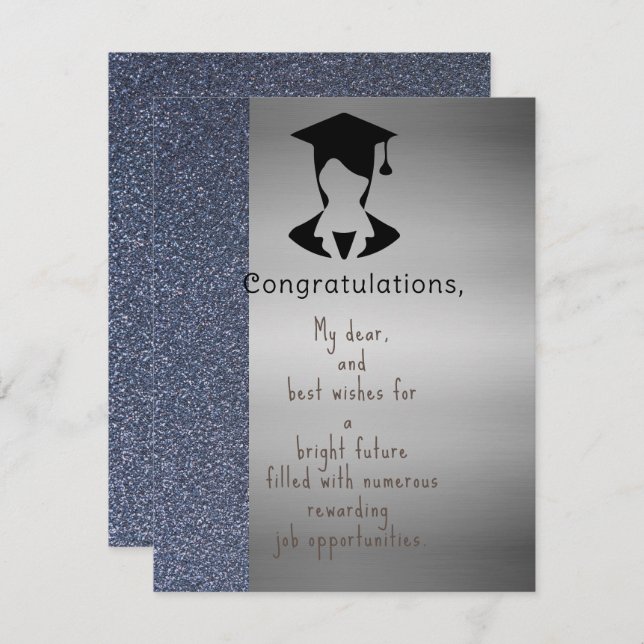 Girl friend's graduation  card (Front/Back)