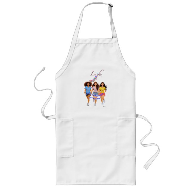 Girl Friends-Let's Have Fun Long Apron (Front)