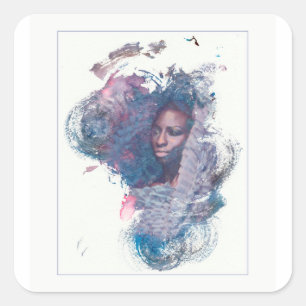 Girl from Africa Square Sticker