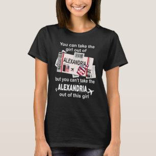 Girl From Alexandria Boarding Pass Flight Ticket A T-Shirt