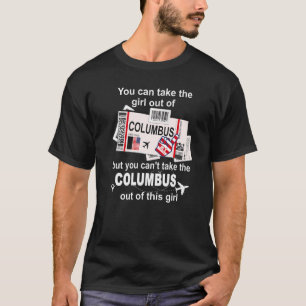 Girl from Columbus Boarding Pass Flight Ticket Co T-Shirt