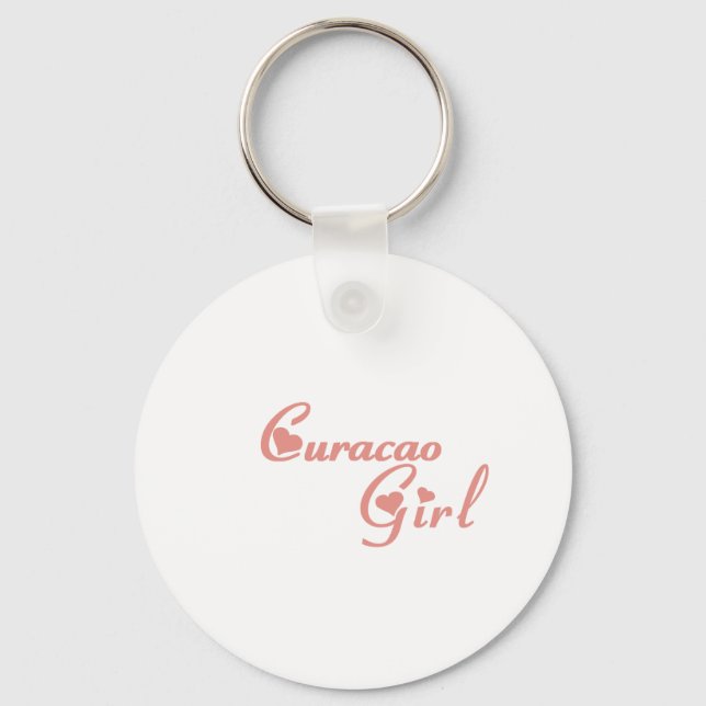 Girl from Curacao Key Ring (Front)