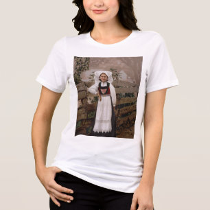 Girl from Hardanger in Norway Tri-Blend Shirt