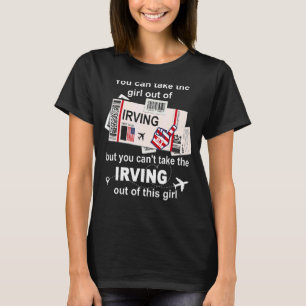 Girl from Irving Boarding Pass Flight Ticket Irv T-Shirt