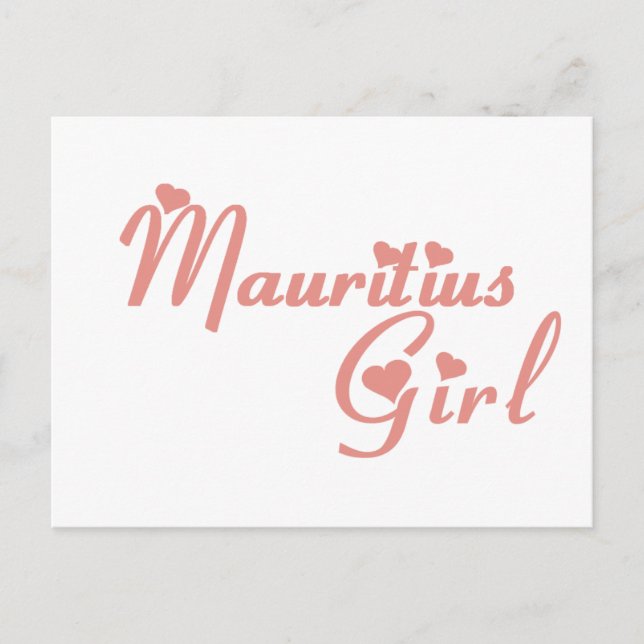 Girl from Mauritius Postcard (Front)