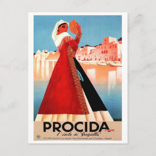 Girl from Procida, Naples, Italy Postcard