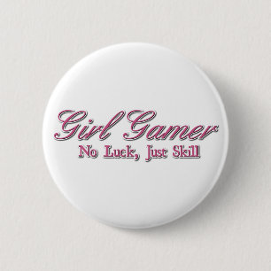 Girl Gamer 6 Cm Round Badge