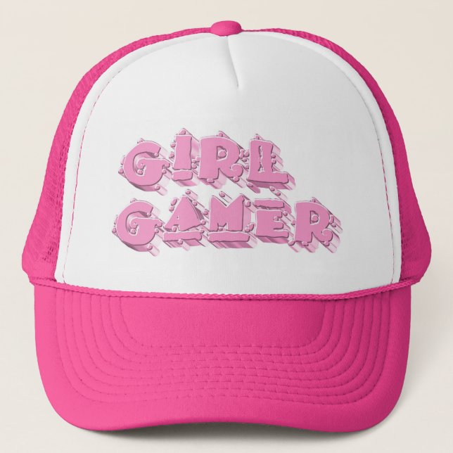 Girl Gamer Cute Trucker Hat (Front)
