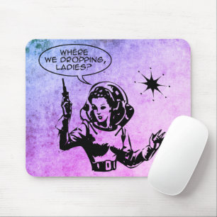 Girl Gamer Grunge Mouse Pad