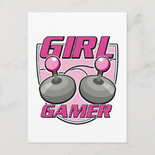 Girl Gamer Holiday Postcard