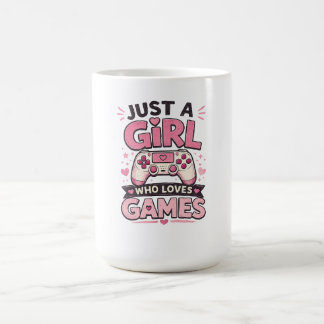 Girl Gamer Quote Pink Controller Art Coffee Mug