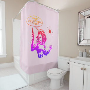 Girl Gamer  Shower Curtain