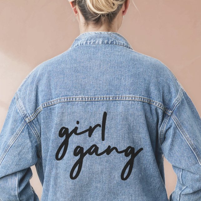 Girl Gang | Cute Girl Power Modern Feminism Denim Jacket (Creator Uploaded)