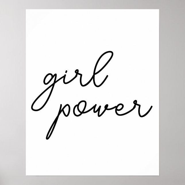 Girl Gang Cute Girl Power Modern Feminism Design Poster (Front)