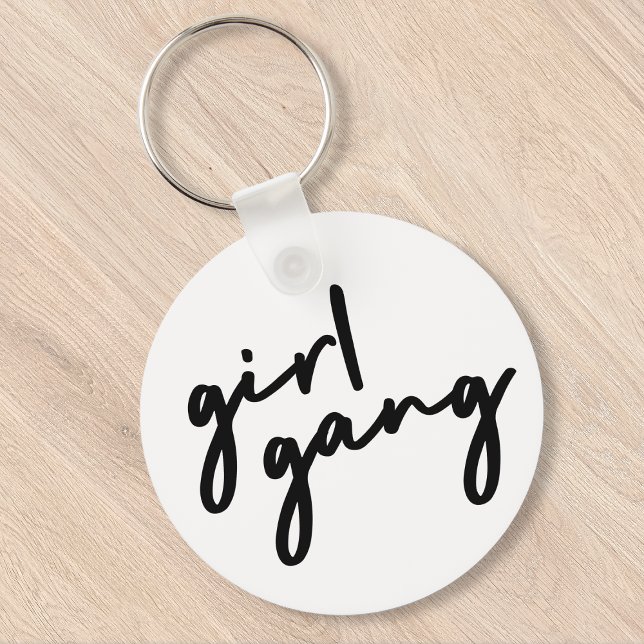 Girl Gang | Cute Girl Power Modern Feminism Key Ring (Creator Uploaded)