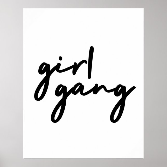Girl Gang | Cute Girl Power Modern Feminism Poster (Front)
