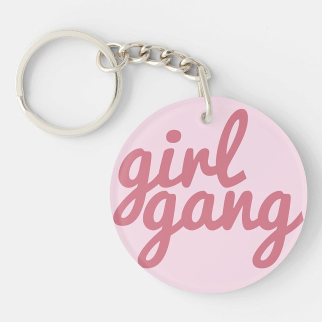 Girl Gang Friendship Feminism Keychain (Front)
