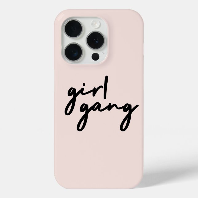 Girl Gang | Girl Power Modern Feminism Blush Pink Case-Mate iPhone Case (Back)