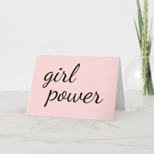 Girl Gang Pink Feminist Empowerment Design Card