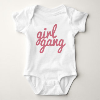 Girl Gang Pink Print Baby Bodysuit