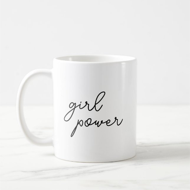 Girl Gang Stylish Modern Feminist Girl Power  Coffee Mug (Left)