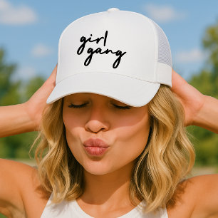 Girl Gang   Stylish Modern Feminist Girl Power Trucker Hat