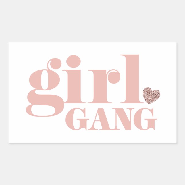 Girl Gang Types of Friend Groups Lady Friendships Rectangular Sticker (Front)