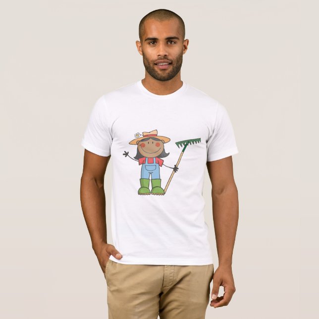 Girl Gardening Mens T-Shirt (Front Full)