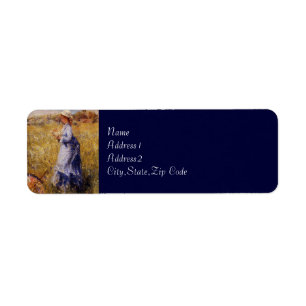 Girl Gathering Flowers by Renoir Return Address Label