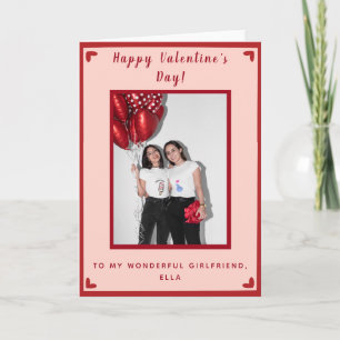 Girl Gay Couple Photo Valentine's Day Romantic     Card
