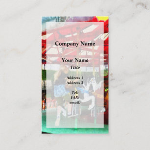 Girl Getting on Merry-Go-Round Business Card