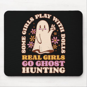 Girl Ghost Hunting Paranormal Investigator Ghost R Mouse Pad
