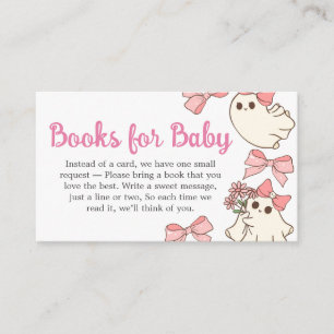 Girl Ghost Little Boo Halloween Baby Book for Baby Enclosure Card