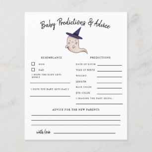 Girl Ghost Little Boo Predictions & Advice Card