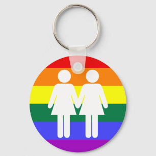 Girl + Girl Rainbow Keychain