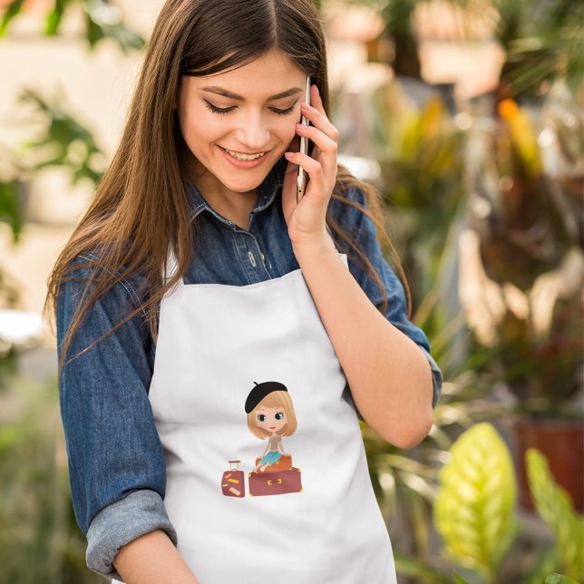 Girl Going On Holiday Long Apron (Creator Uploaded)