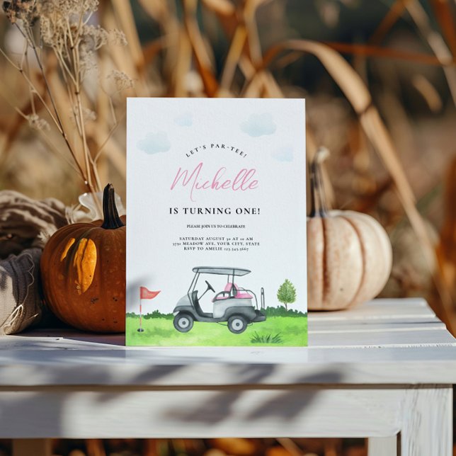 Girl Golf Birthday Invitation (Creator Uploaded)