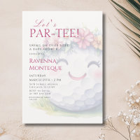 Girl Golf Floral Lets Par-Tee Baby Shower