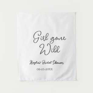 Girl gone wild bridal shower name date simple mini tapestry