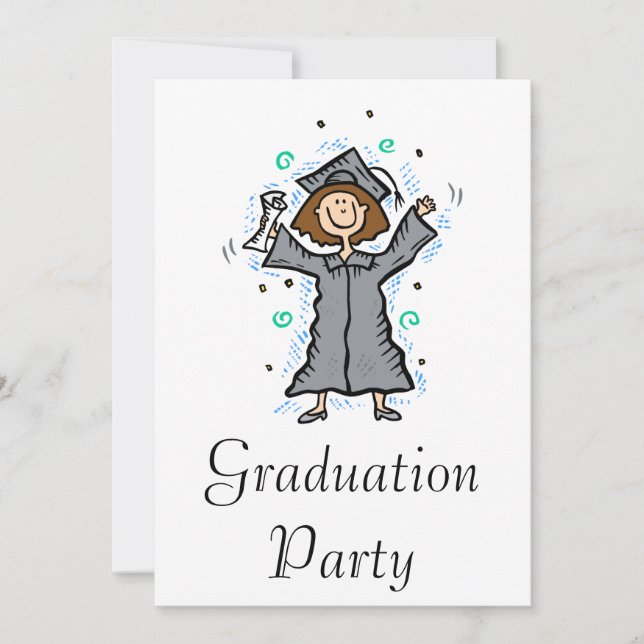 Girl Grad Celebration Invitation (Front)