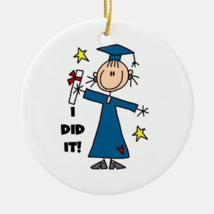 Girl Graduate Ceramic Tree Decoration