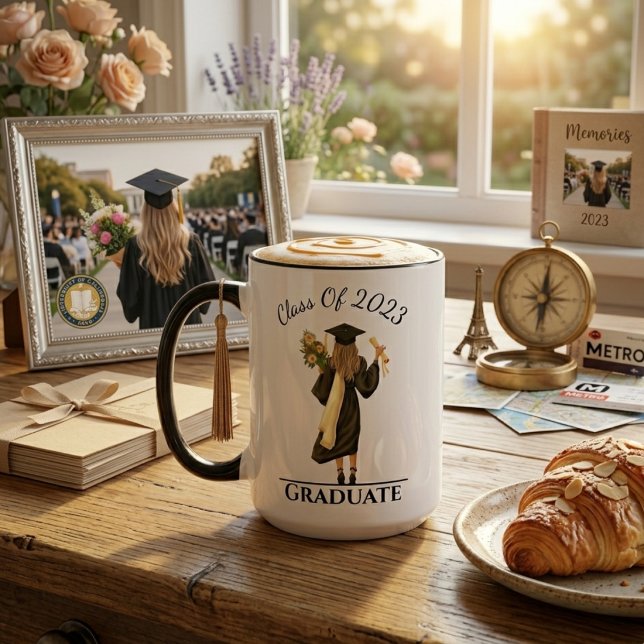 Girl Graduate Customisable Year Mug (Creator Uploaded)