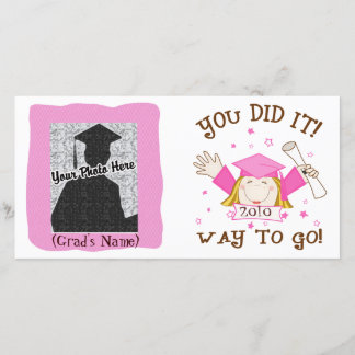 Girl Graduate Kindergarten / Preschool Photo Card