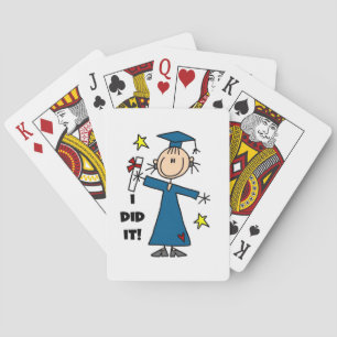 Girl Graduate Playing Cards