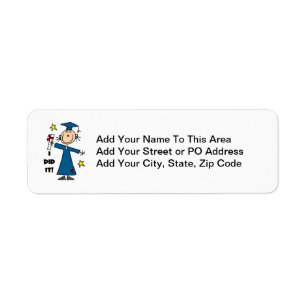 Girl Graduate Return Address Label